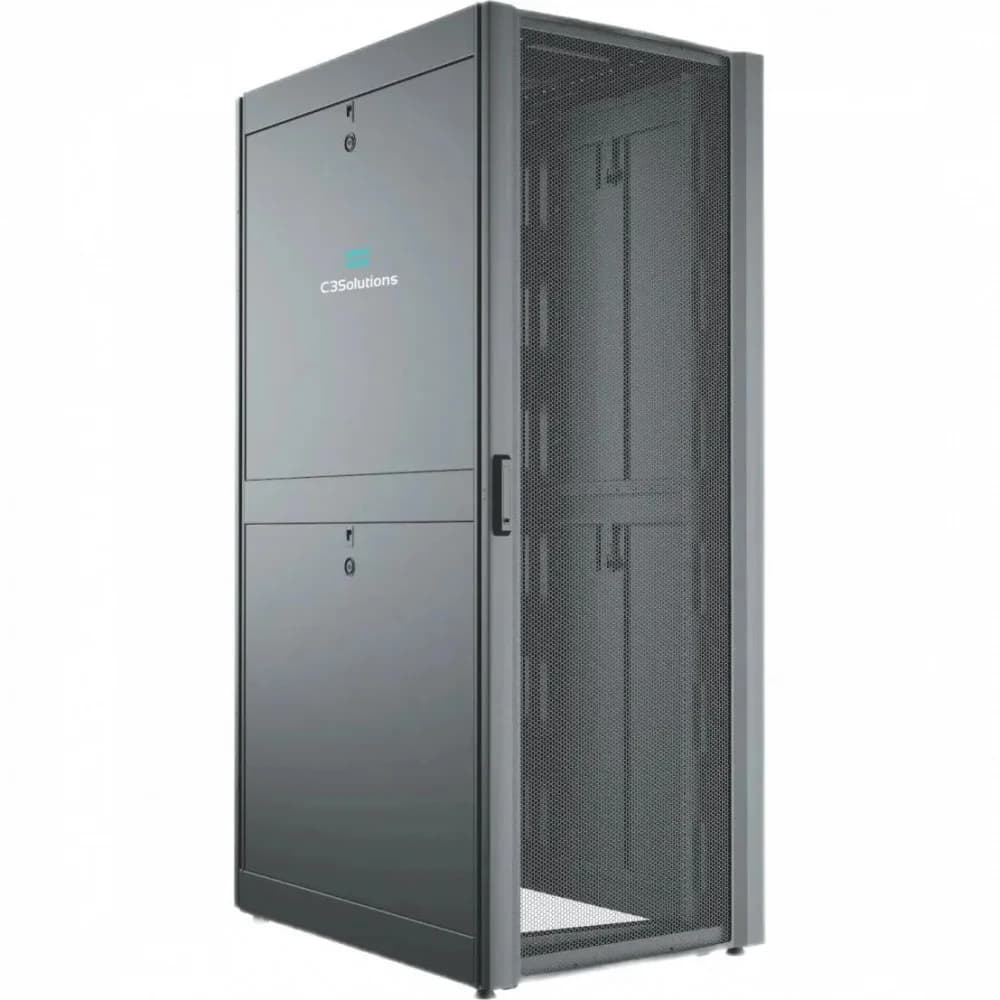 Шкаф серверный C3 Solutions (C3.RF2401) напольный 24U 600x1050мм пер.дв.перфор. 2 бок.пан. направл.под закл.гайки 1300кг черный
