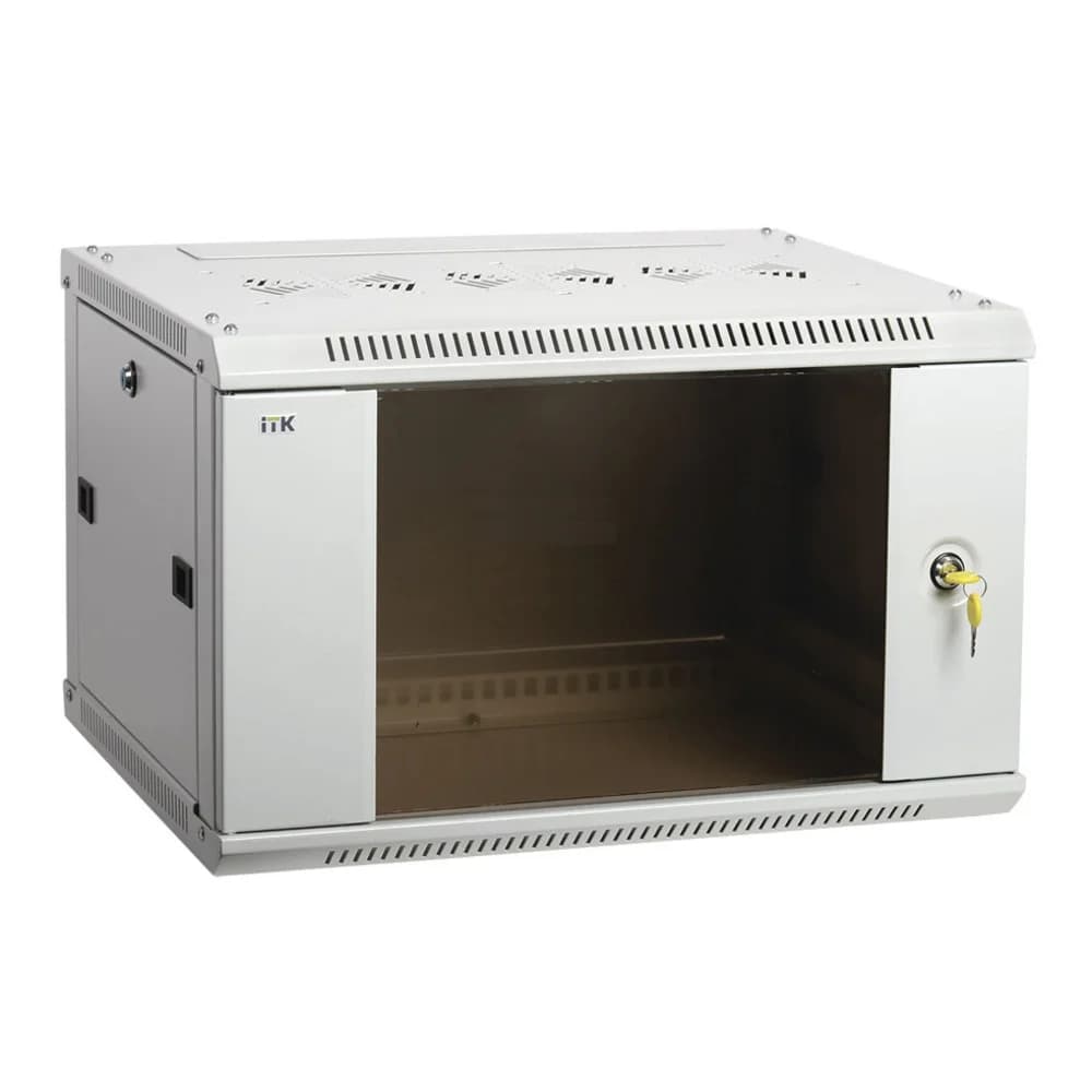 ITK Шкаф LINEA W 12U 600x600 мм дверь стекло, RAL7035