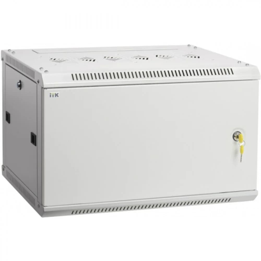 Шкаф монтажный ITK LINEA W (LWR3-12U64-MF) настенный 12U 600x450мм пер.дв.металл 90кг серый 350мм 29кг 200град. IP20 IK10 сталь
