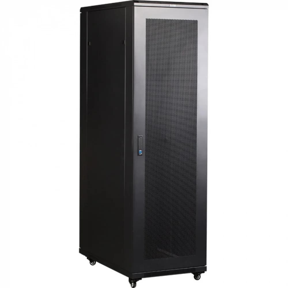 Шкаф 19" Business, 22U 600x800, черный, передняя дверь стекло, задняя дверь распашная металл