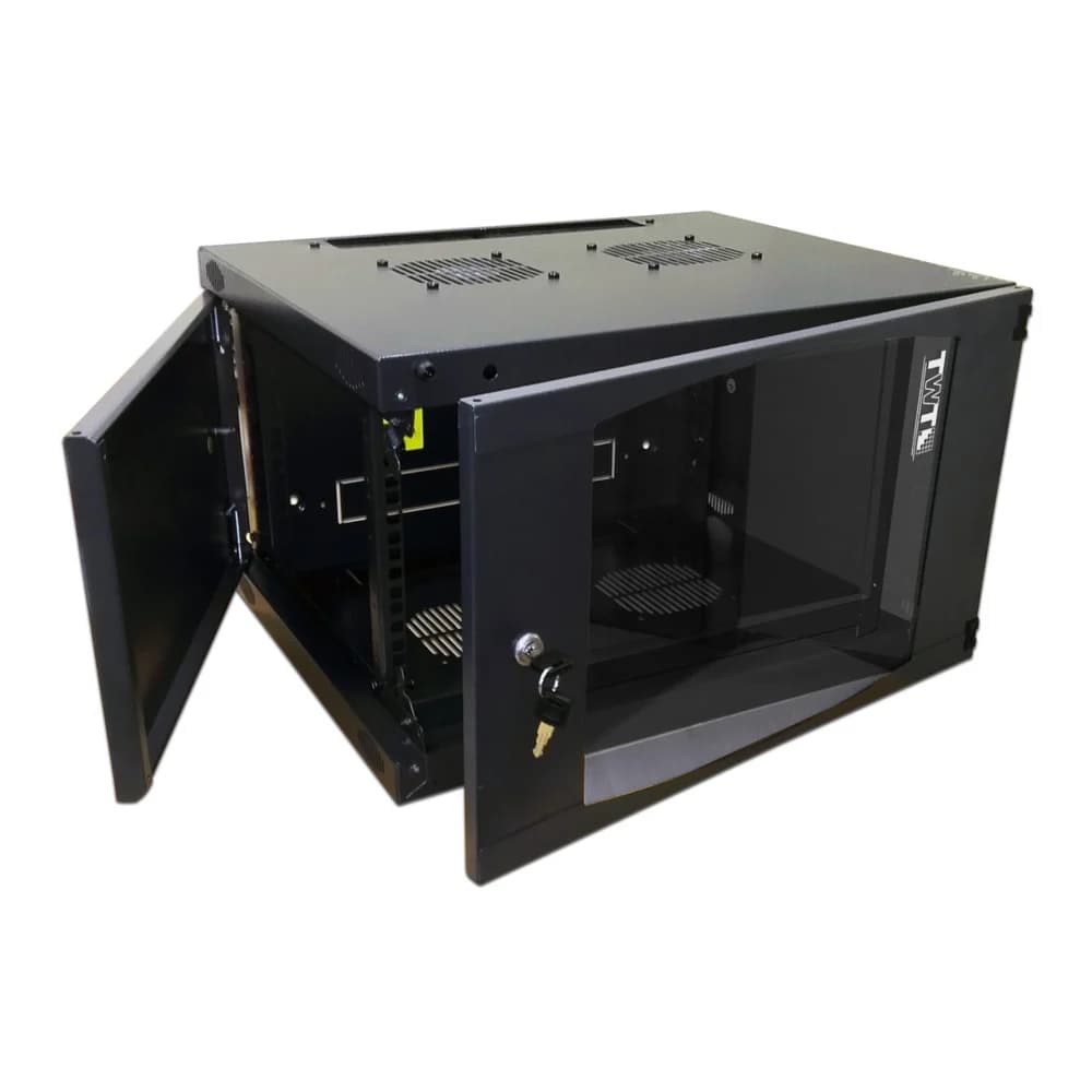 Шкаф настенный Next, 15U 550x600, стеклянная дверь, черный