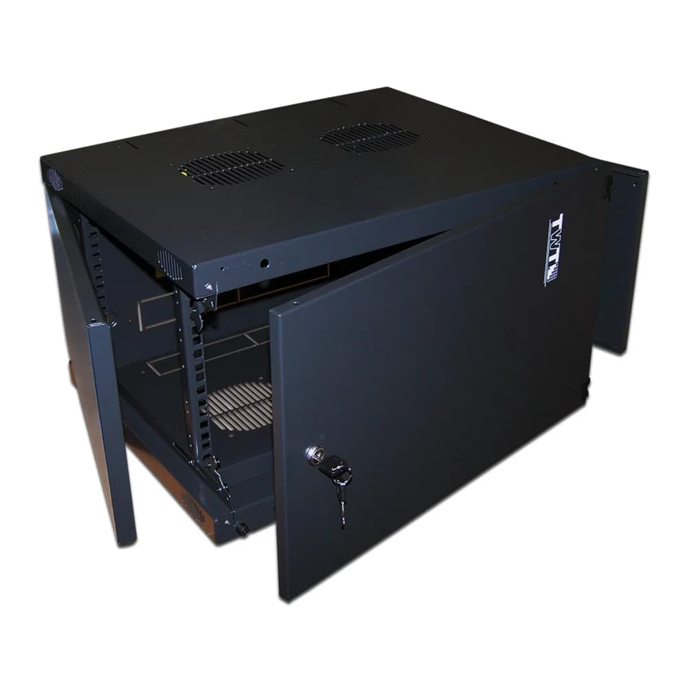 Шкаф настенный Next, 6U 550x450, металлическая дверь, черный TWT-CBWNM-6U-6×4-BK — Шкаф настенный Next, 6U 550×450, металлическая дверь, черный Шкаф настенный серии NEXT используется для размещения