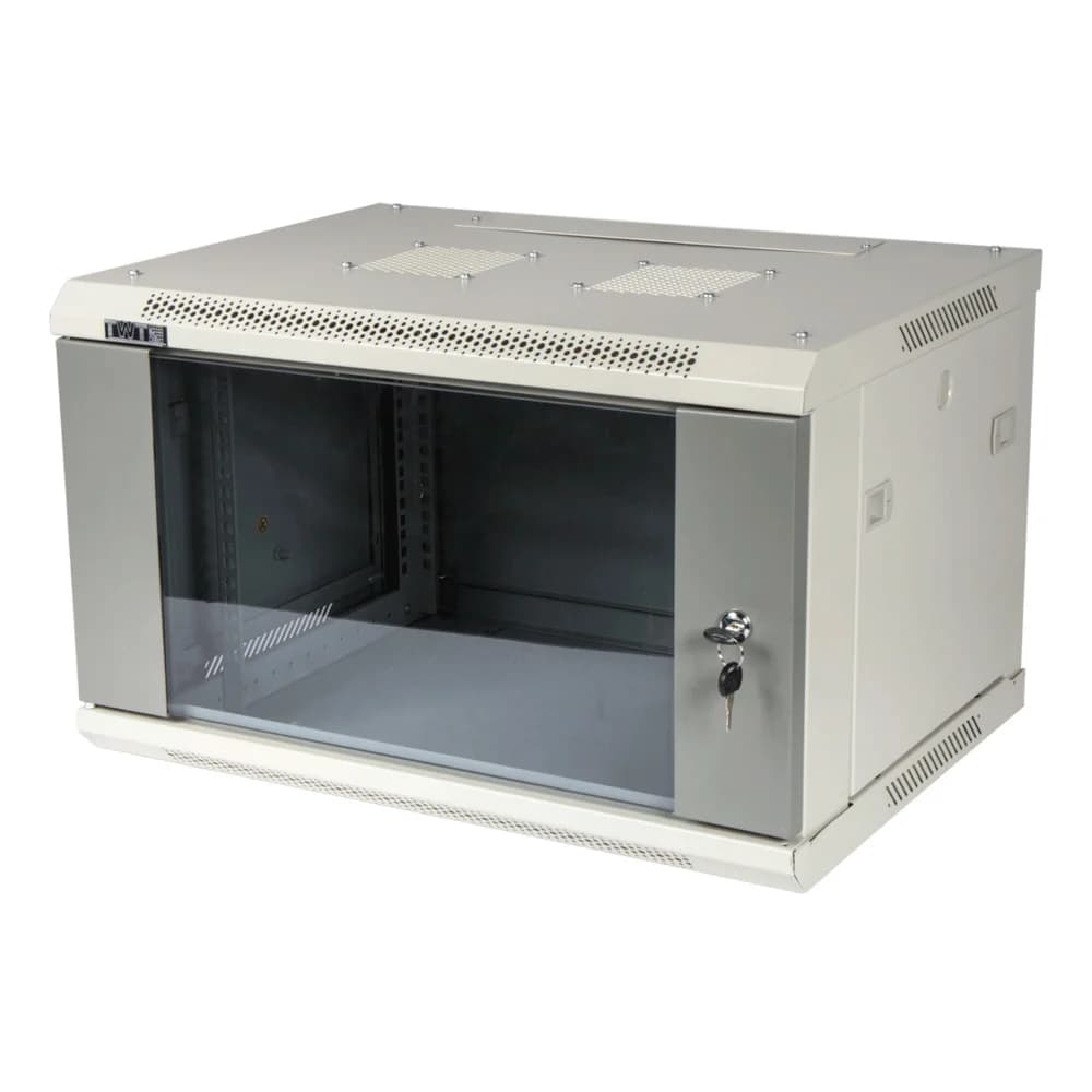 Шкаф настенный серии Pro, 12U 600x600, стеклянная дверь