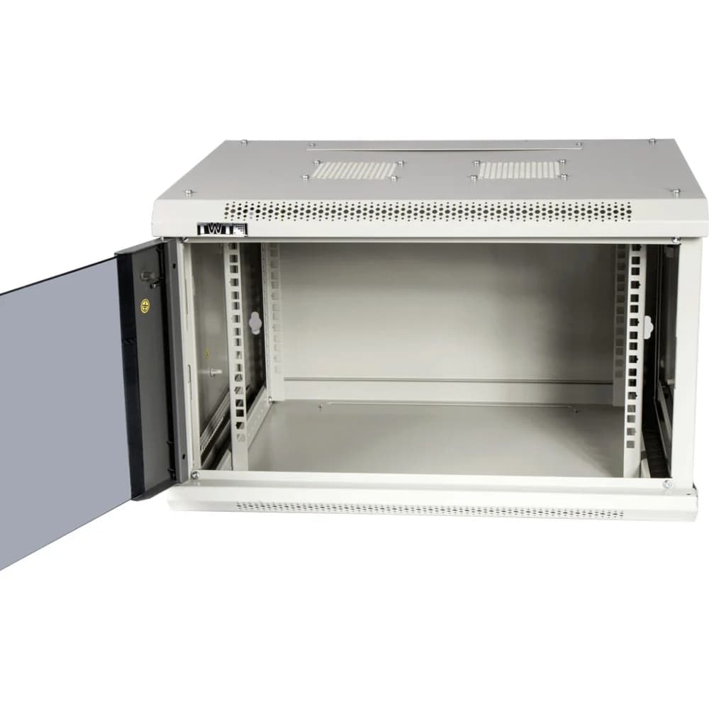 Шкаф коммутационный Lanmaster TWT-CBWPG-9U-6X6-GY 9U 600x600мм пер.дв.стекл 60кг серый