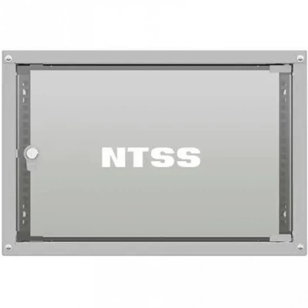 Шкаф коммутационный NTSS Lime (NTSS-WL6U5560GS) настенный 6U 550x600мм пер.дв.стекл несъемн.бок.пан. 30кг серый 520мм 12кг 110град. 370мм IP20 сталь