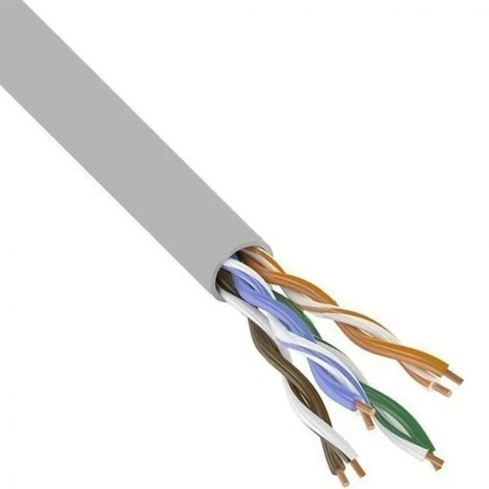 Кабель сетевой Buro UTP 4 пары cat5E solid 0.40мм Cu 305м серый