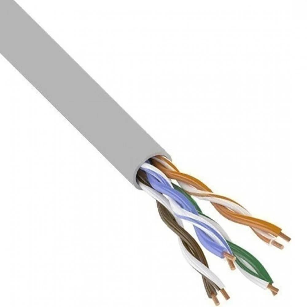 Кабель сетевой Buro UTP 4 пары cat5E solid 0.45мм Cu 305м серый