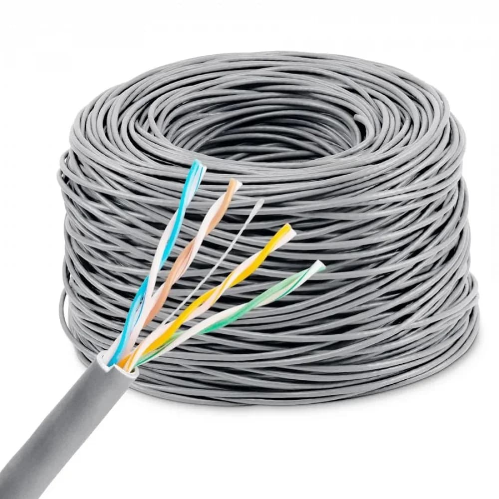 Кабель сетевой Buro UTP 4 пары cat6 solid 0.55мм Cu 305м серый
