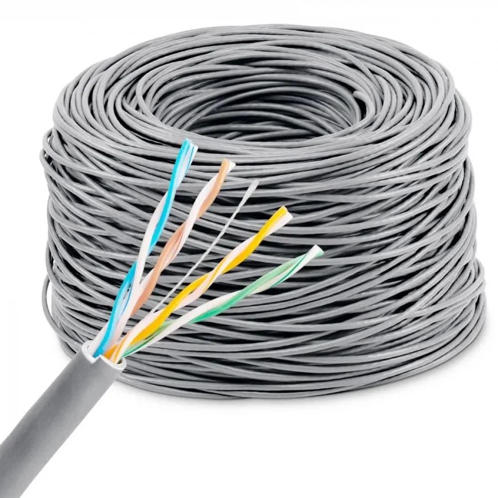 Кабель сетевой Buro UTP cat6 solid 0.57мм Cu 305м серый