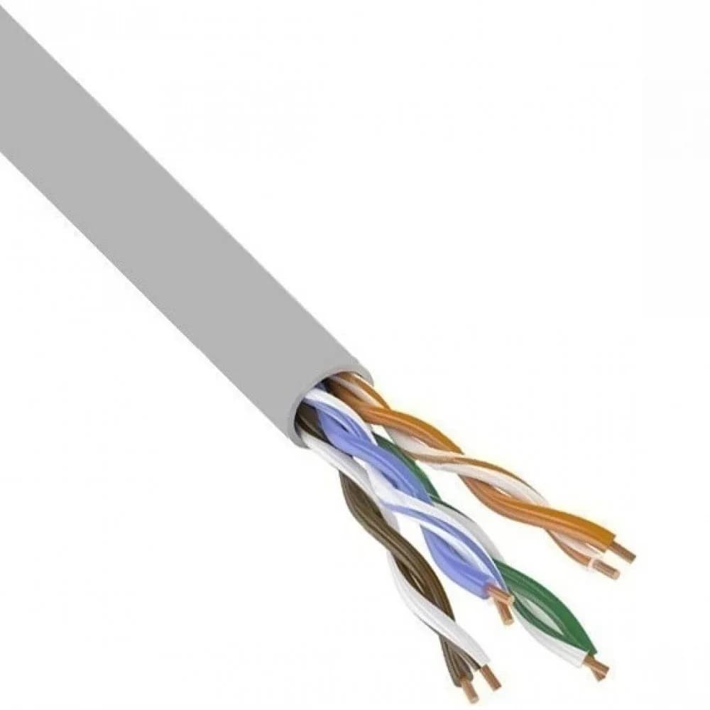 Кабель сетевой Buro UTP 4 пары cat5E solid 0.48мм Cu 305м серый