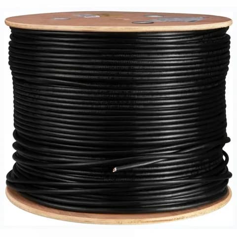 Кабель сетевой Buro BU-COP-050-OUTDOOR UTP 4 пары cat.5E solid 0.50мм Cu 305м черный outdoor стальной трос
