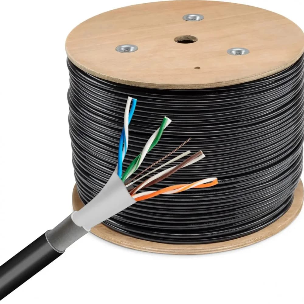 Кабель сетевой Buro BU-CCA-050-FTP-OUTDOOR FTP 4 пары solid 0.5мм CCA 305м черный
