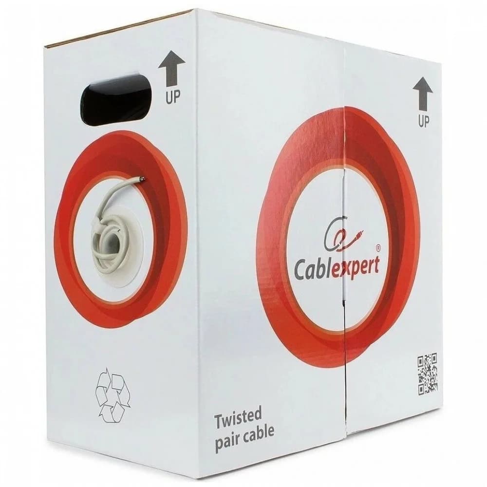 Кабель Cablexpert UPC-6004-SOL, UTP6, 4 пары, 0.57 мм, однож., 305 м, серый