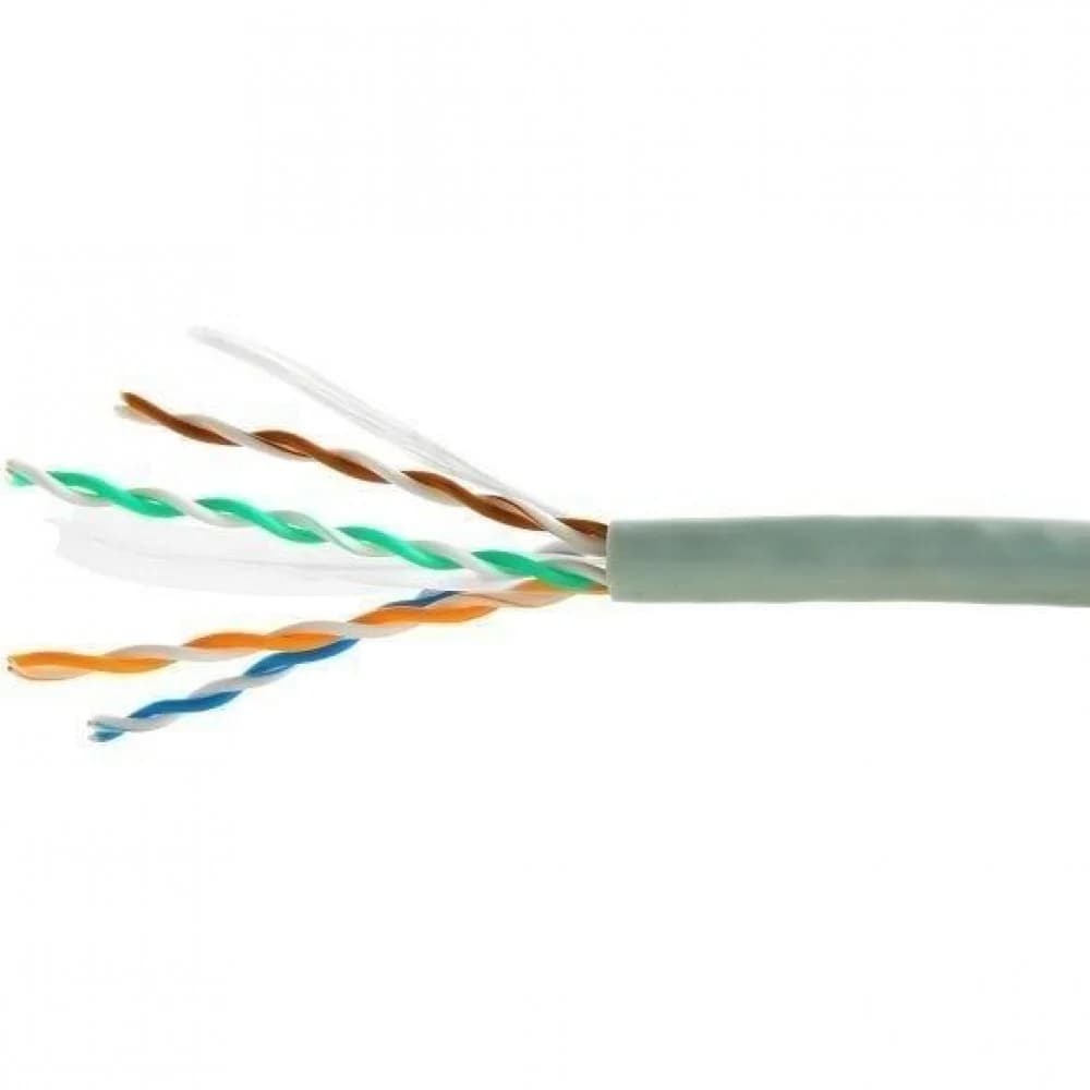 Кабель UTP Cablexpert UPC-5051E-SOL кат.5e, CCA, однож, 4 пары, 0.51 мм, 305 м, серый (UPC-5051E-SOL)