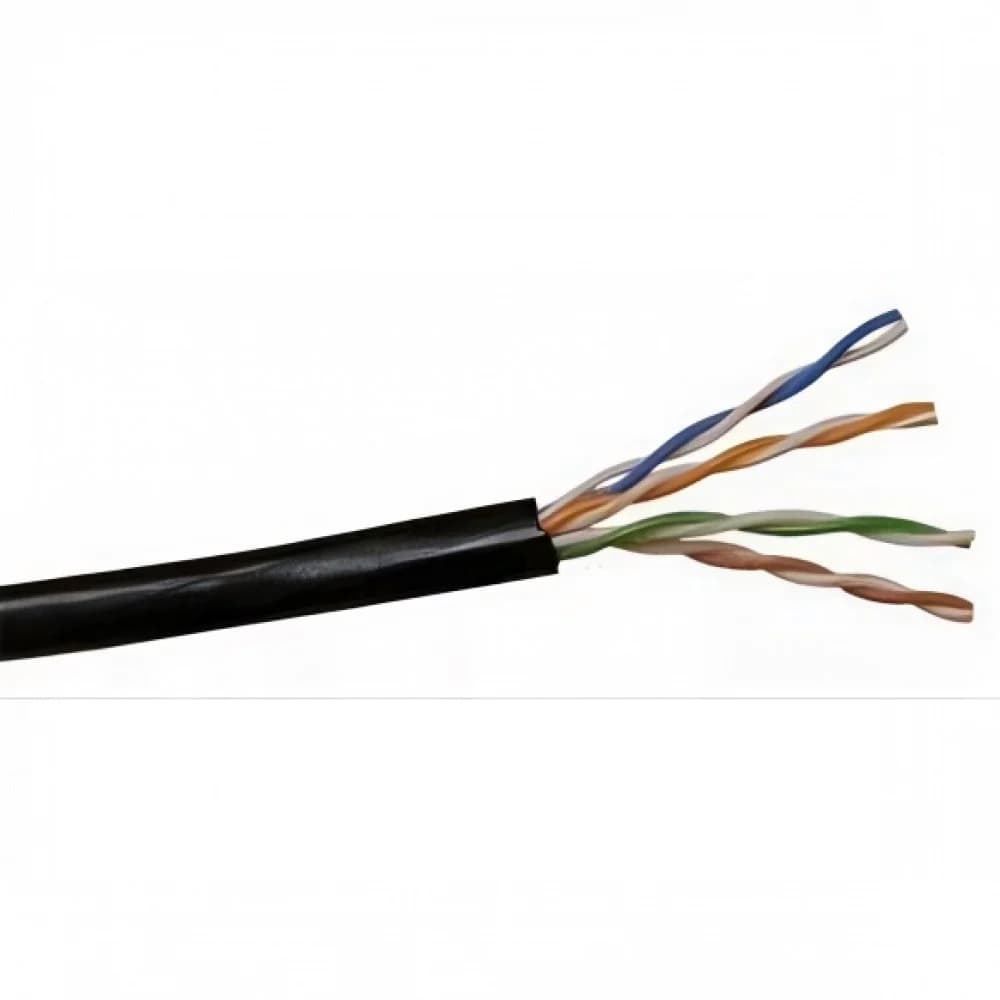 Caplex Кабель Caplex Cat5e 4 пары FTP PE (внешний), чёрный, катушка 305 м// Категория Кабель