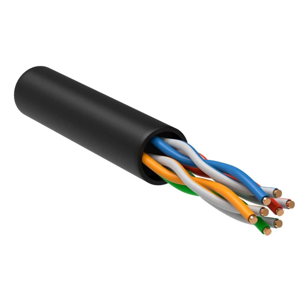 Кабель информационный ITK GENERICA BC3-C5E04-139-305-G кат.5е U/UTP не экранированный 4X2X24AWG LDPE внешний 305м черный