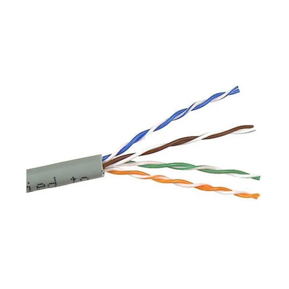 Кабель TWT UTP, патч-кордовый, 4 пары, Кат.5e, PVC, 305 метров, серый