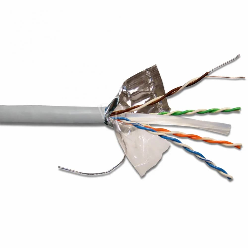 Кабель TWT FTP, 4 пары, Кат.6, PVC, серый, 305 метров