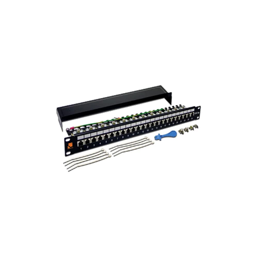 Патч-панель LANMASTER 24 порта, STP, кат.5E, 1U