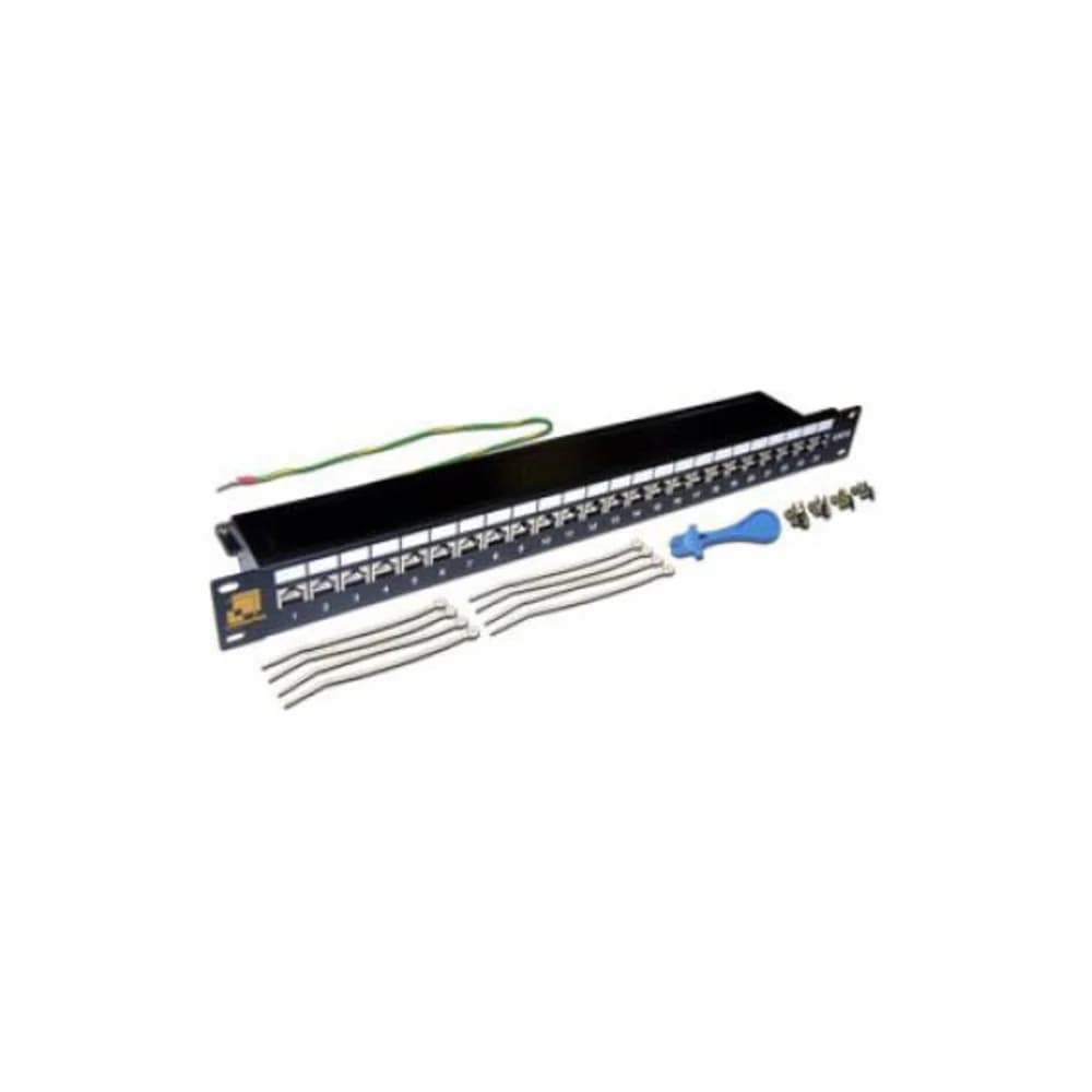 Патч-панель LANMASTER 24 порта, STP, кат.6A, 1U