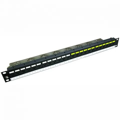 MOLEX Патч-панель категории 6+, 1U, 24 порта, DG, чёрная