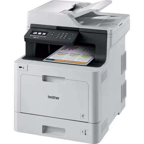 MFCL8690CDWR1 - МФУ Brother MFC-L8690CDW, цветной лазерный, A4, 512Мб, 31стр/мин, PCL, факс, дуплекс, ADF50, GigaLAN, WiFi, 1 лоток на 250л, старт.картриджи 3000стр. (чёрный), 1800стр. (цветные), ев