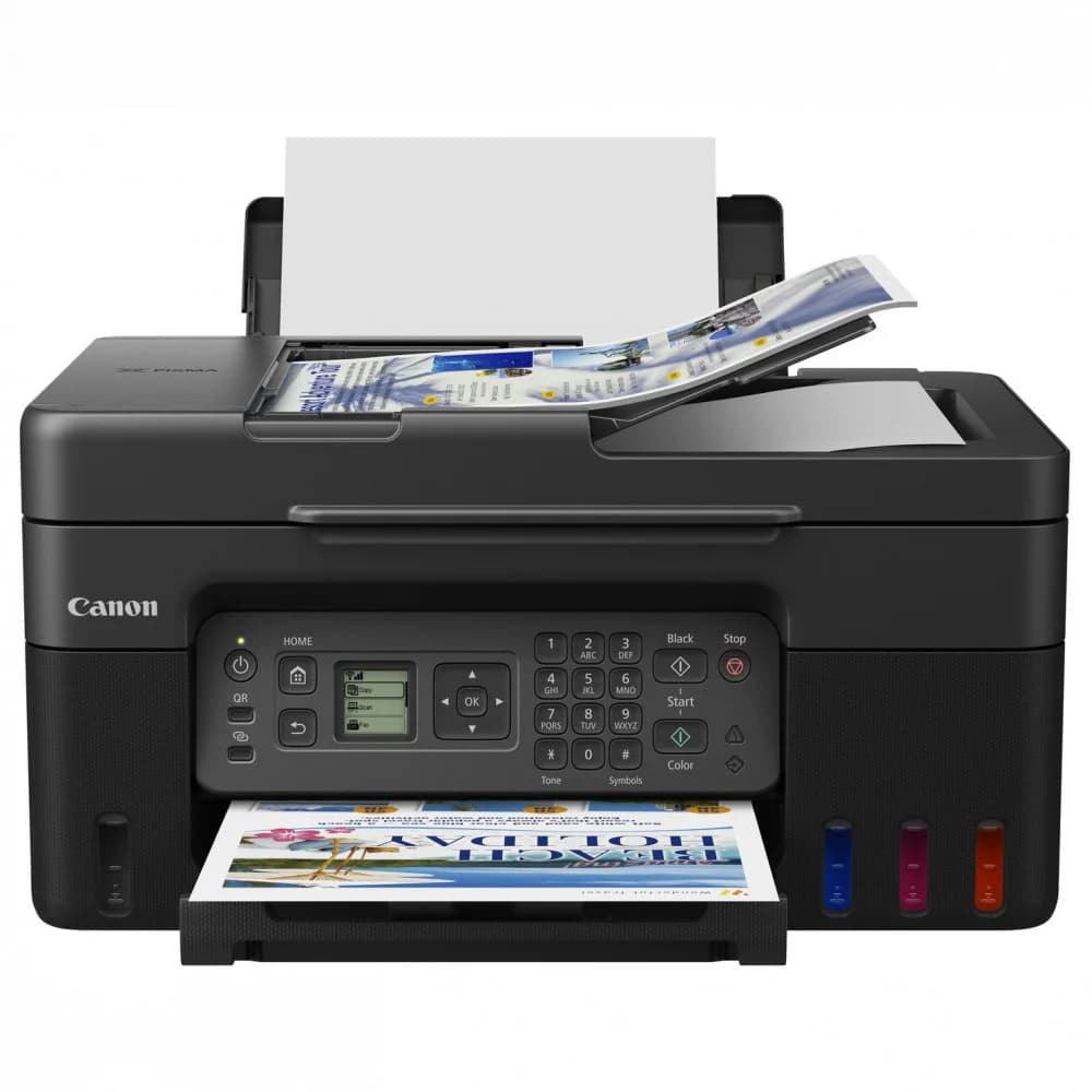 МФУ Canon PIXMA G4470 (A4, Printer/Scanner/Copier/FAX/DADF, 4800x1200 dpi, inkjet, Color, 11 ppm, tray 100 pages, LCD Color (3,4 см), USB 2.0, WIFI cart. GI-41)