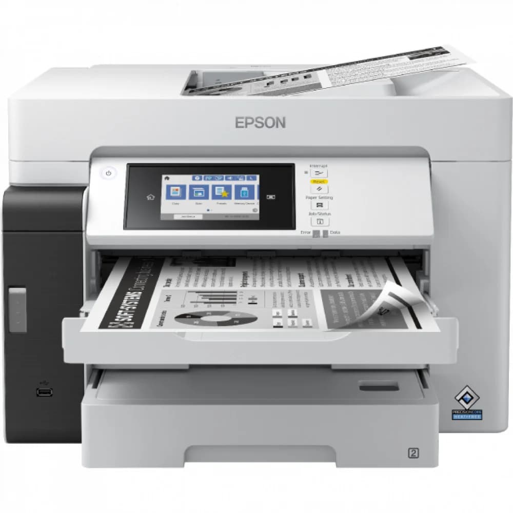 МФУ струйное ЧБ Epson M15180 C11CJ41408, А3+, до 32 стр/мин, ADF, WIFI, LAN, Duplex