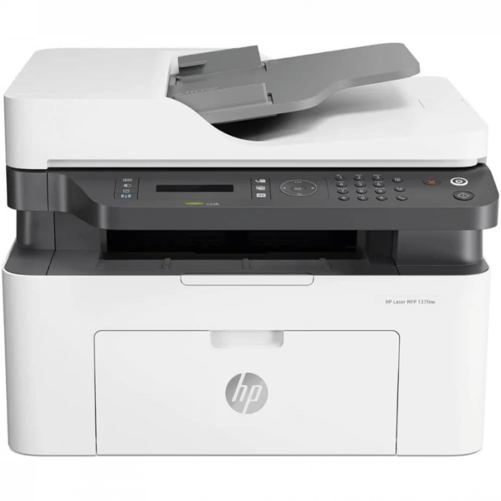 Монохромный МФУ HP Laser MFP 137fnw (p/c/s/f , A4, 1200dpi, 20 ppm, 128Mb, ADF40 (B5) ,USB 2.0/ Wi-Fi/Eth10/100, AirPrint,1tray 150, 1y warr, cartridge 500 pages in box)