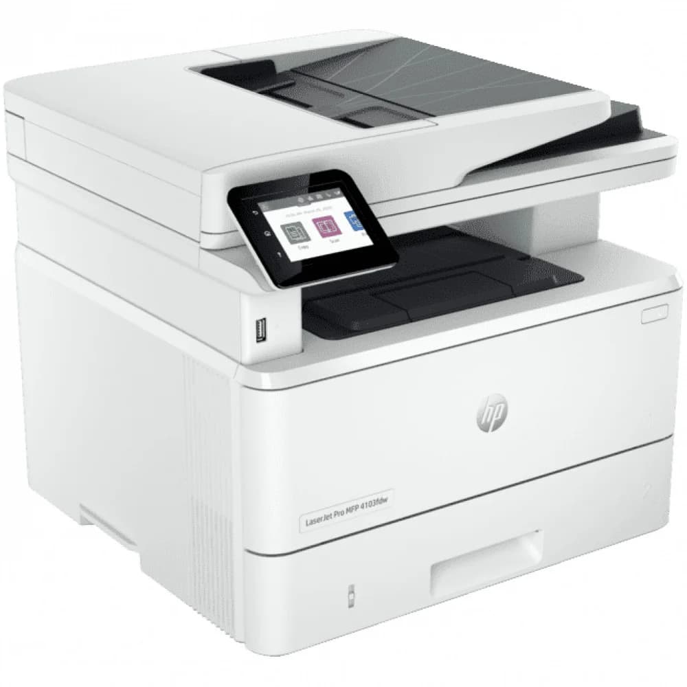 HP 2Z629A HP LaserJet Pro MFP 4103fdw Printer (A4) Printer/Scanner/Copier/ADF/Fax, 1200 dpi, 40 ppm, 512 Mb, 1200 MHz, tray 100+250, USB+Ethernet+WiFi, Print+Scan Duplex, Duty 80K, Cart W1510A/X