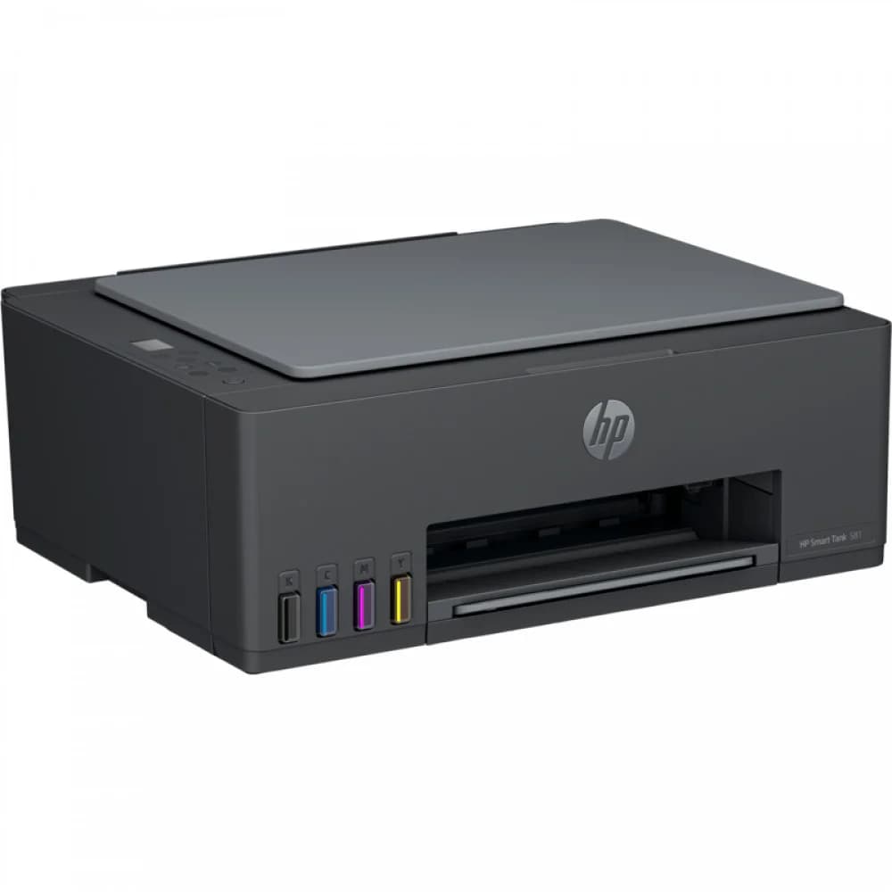 МФУ HP 4A8D4A Smart Tank 581 Wireless (A4) /Full lack/, Color Ink Printer/Scanner/Copier, 1200 dpi, 12/5 ppm, 980MHz, Duty 1000p, Tray 800, USB, WiFi, Bluetooth