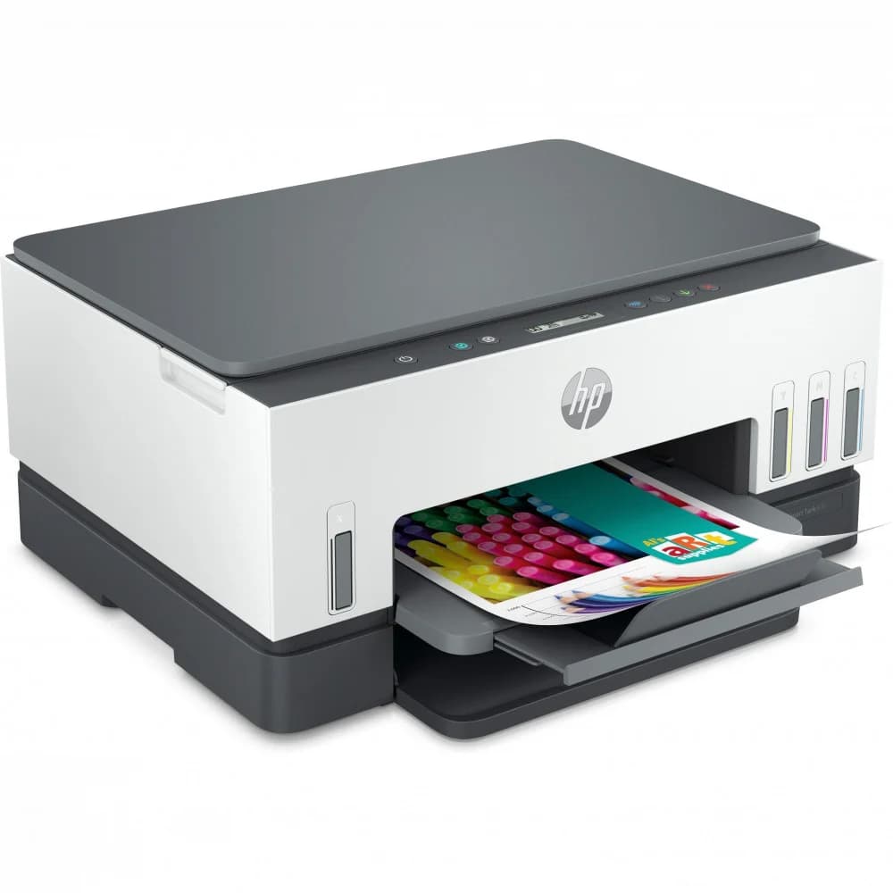 МФУ струйный HP Smart Tank 670 (A4, принтер/копир/сканер, 1200dpi, 22чб/21цв ppm, 128Mb, Duplex, СНПЧ, WiFi, Bluetooth LE, USB) (6UU48A)