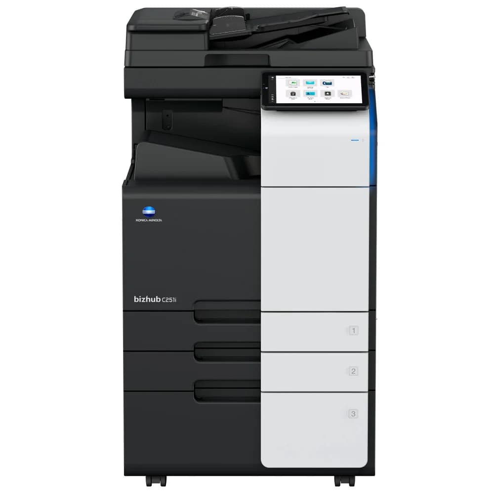 ADXM021 - Аппарат Konica-Minolta bizhub C251i цвет, A3, 25 стр/мин, дупл, сеть, 8Гб, 256Гб(SSD), PS3, SRA3(300г/м), 2x500л(гарантия КМ 1 год замена AA2M021)