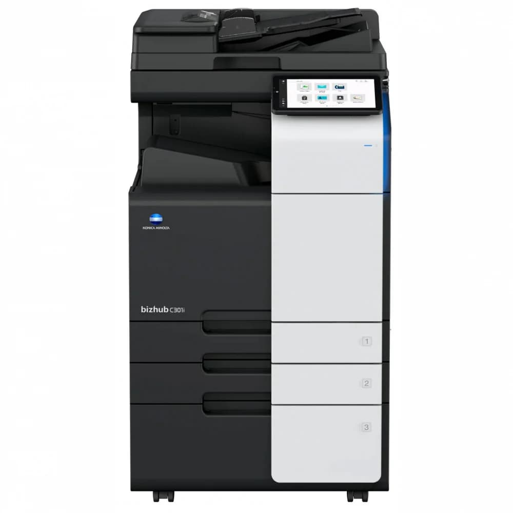 ADXK021 - Аппарат Konica-Minolta bizhub C301i цвет, A3, 30 стр/мин, дупл, сеть, 8Гб, 256Гб(SSD), PS3, SRA3(300г/м), 2x500л(гарантия от KM)
