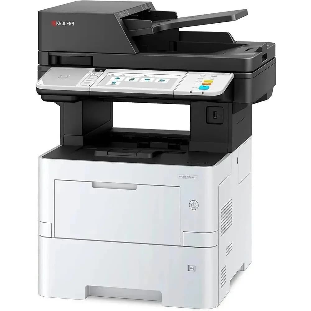 Лазерный копир-принтер-сканер Kyocera ECOSYS MA4500ix (А4, 45 ppm, 1200dpi, 1 Gb, USB, Net, 75 лист. RADP, HyPAS, тонер на 6K)
