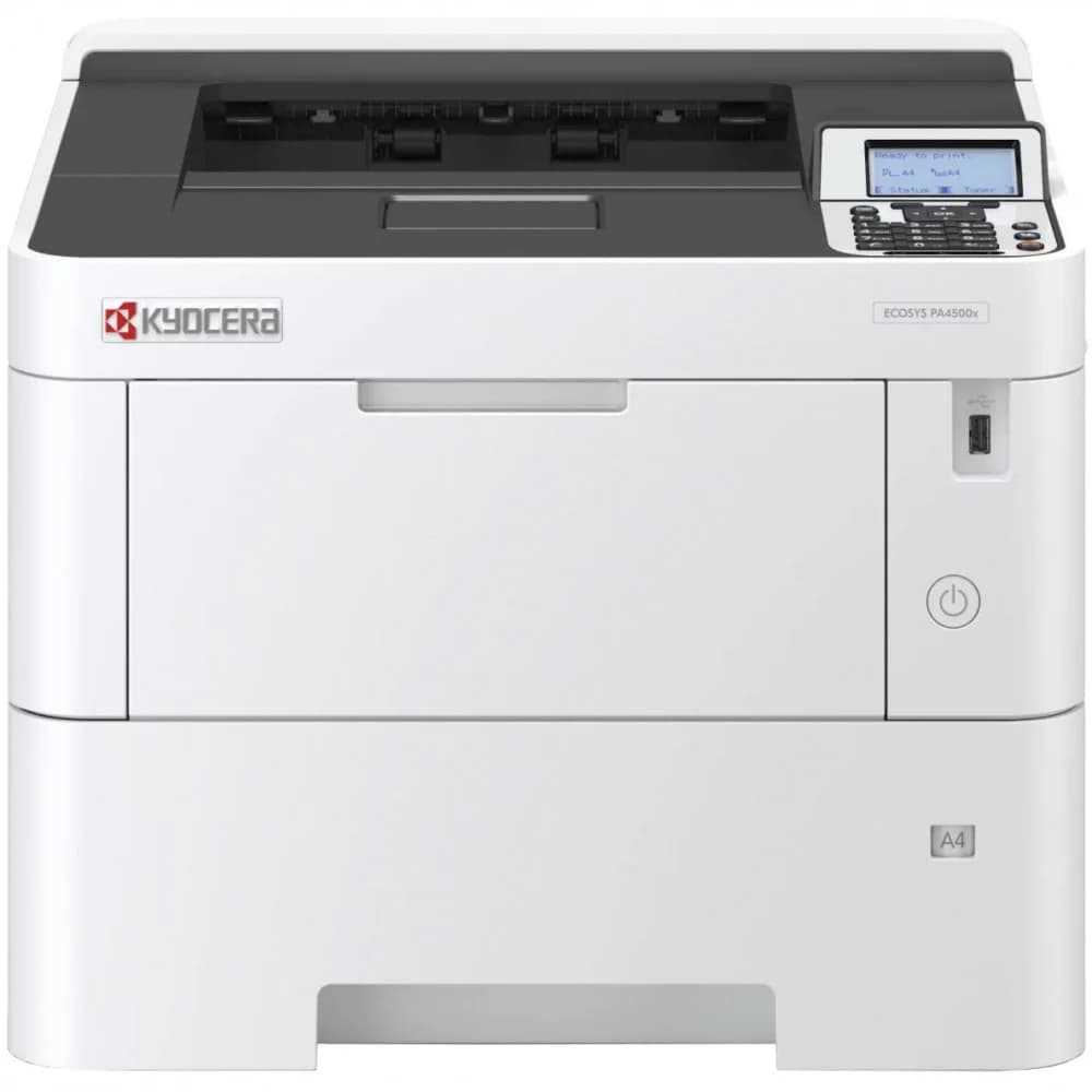 Лазерный принтер Kyocera PA4500x (А4, 1200dpi, 512Mb, 45 ppm, 500 + 100 л., дуплекс, USB 2.0, Gigabit Ethernet, тонер на 6K)
