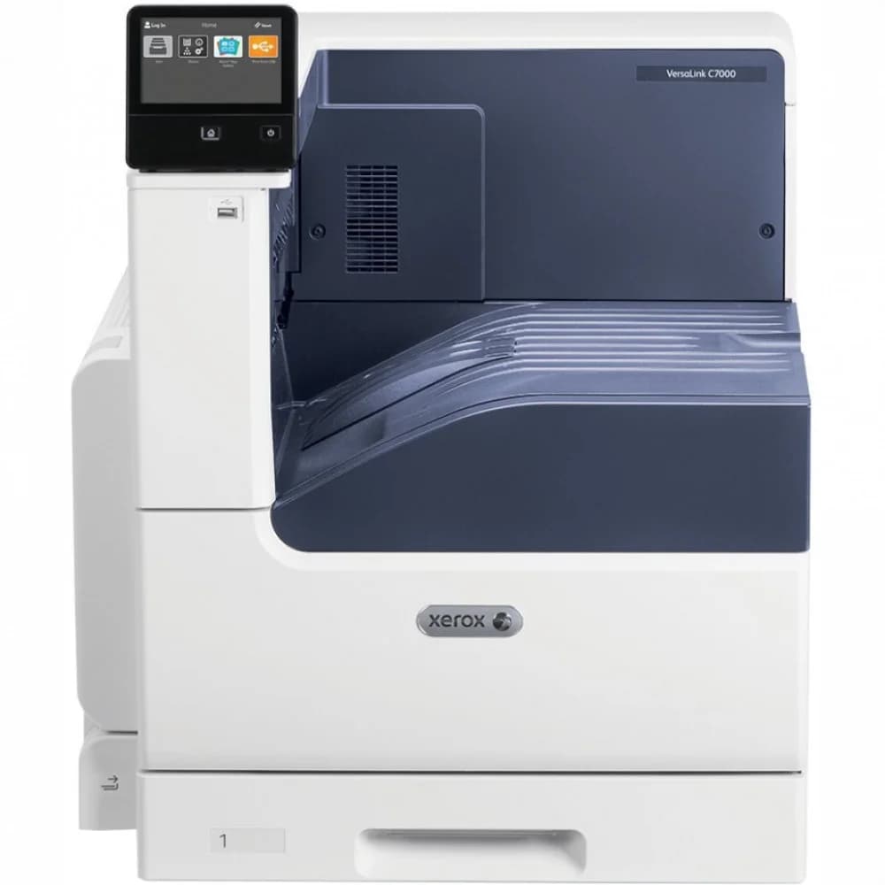 Цветной принтер, Xerox, VersaLink C7000DN, A3, HiQ LED, автоматический дуплекс, 35/35 стр/мин (A4)/ 19/19 стр/мин (A3), Нагрузка (max) 153K в месяц, 520+100 стр. - стандартная емкость лотков подачи,
