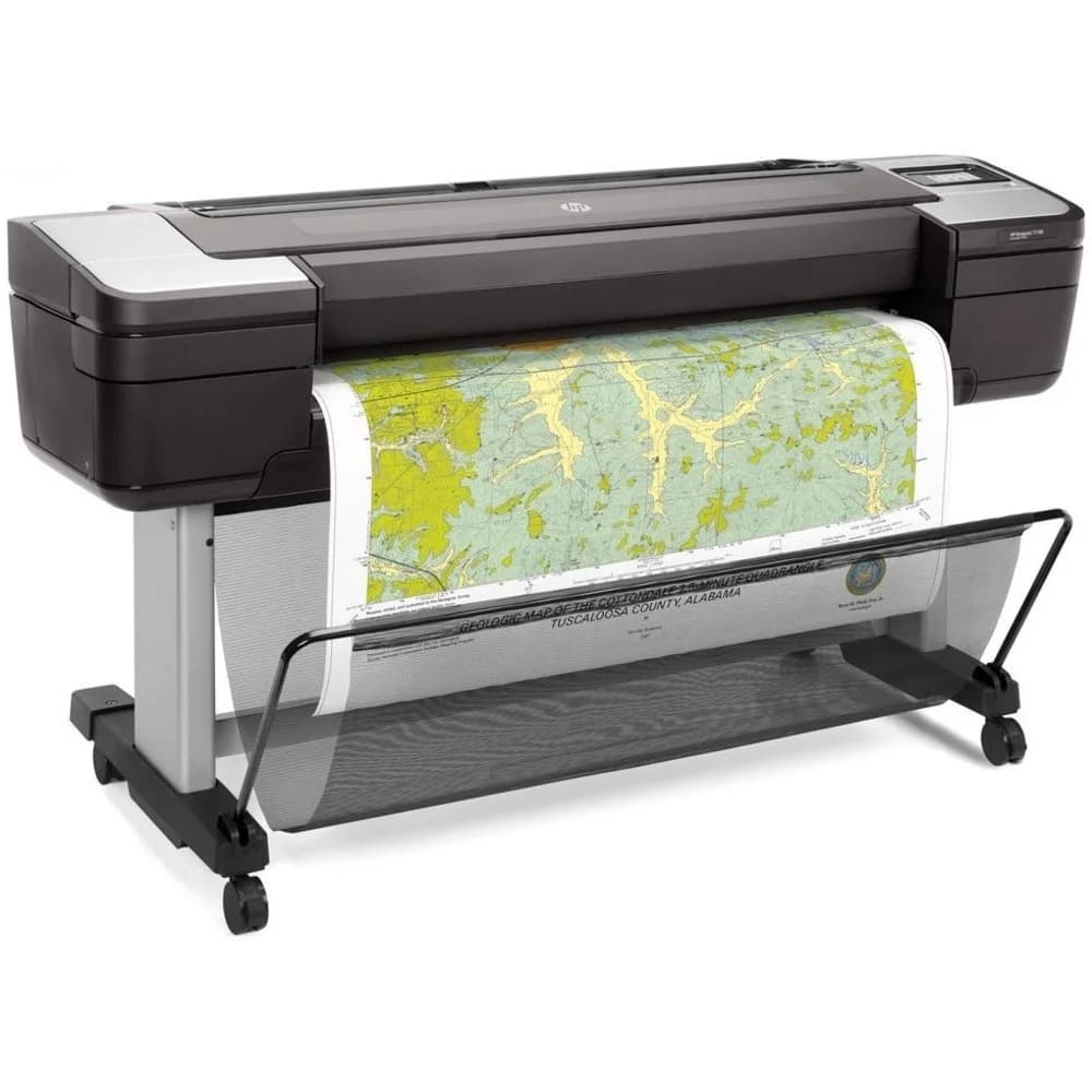 HP DesignJet T1700 PS (44",2400x1200dpi, 26spp(A1), 128Gb(virtual), HDD500Gb, host USB type-A/GigEth,stand,sheet feed,1 rollfeed,autocutter, TouchScreen, 6 cartridges/3 heads,2y warr)