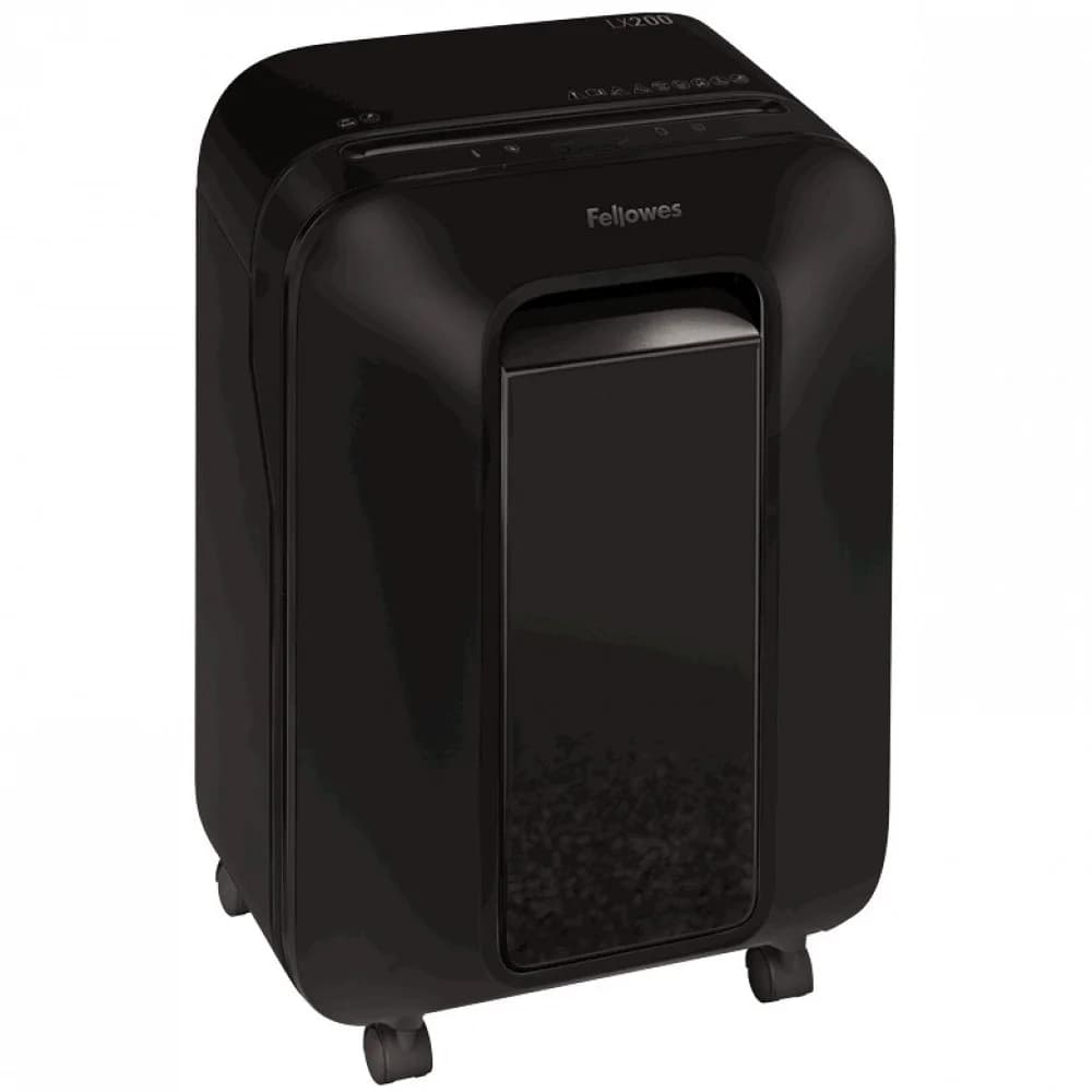 Fellowes Шредер PowerShred LX200 FS-55022(01), черный {DIN P-4, 4х12 мм, 12 лст., 22 лтр., Jam Proof™, SafeSens}