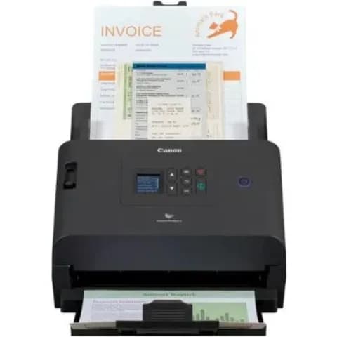 Протяжный сканер, Canon, imageFORMULA DR-S250N, 6383C003, 600 x 600 DPI, USB2.0, 60 листов, 50 стр/мин, 20-209 г/кв.м, длина 356 мм, Вес:3,4 кг