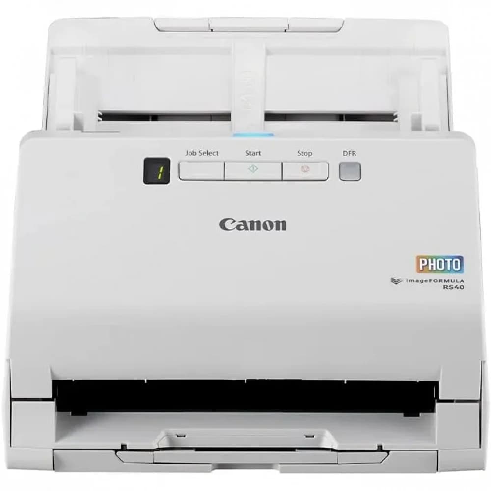 Сканер imageFORMULA RS40 (Photo, протяжный, цветной, двусторонний, ч/б 40стр./мин, цвет 30стр./мин, 40 фото/мин, DADF 60 листов (80 г/м), 600 dpi, USB2.0, A4)