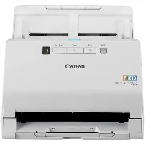 Сканер imageFORMULA RS40 (Photo, протяжный, цветной, двусторонний, ч/б 40стр./мин, цвет 30стр./мин, 40 фото/мин, DADF 60 листов (80 г/м), 600 dpi, USB2.0, A4)