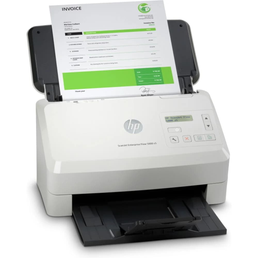 HP ScanJet Enterprise Flow 5000 s5 (CIS, A4, 600 dpi, USB 3.0, ADF 80 sheets, Duplex, 65 ppm/130 ipm, 1y warr, (replace L2755A))