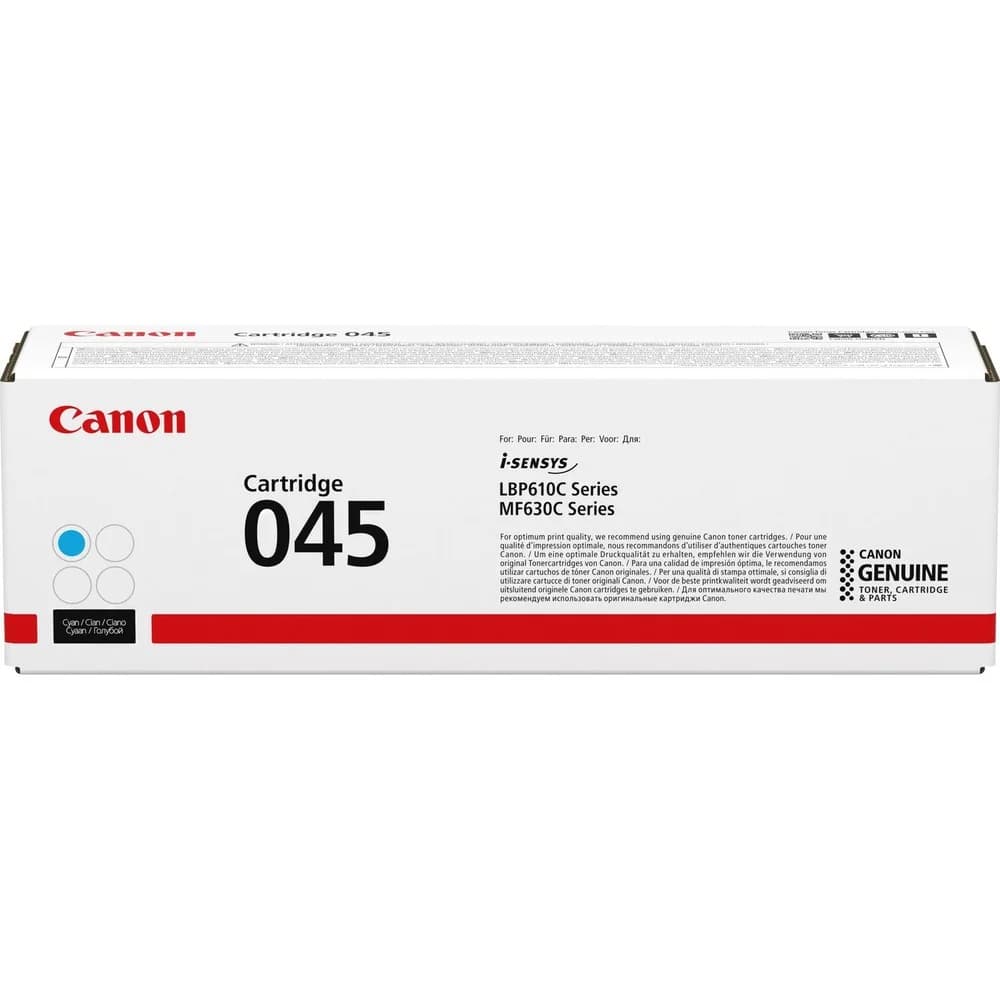 КартриджCanon/045C/Лазерныйцветной/голубой Совместимость: Canon i-sensys: LBP611Cn / LBP613Cdw / MF631Cn / MF633Cdw / MF635Cx Тип: Картридж Ресурс (при 5% заполненности листа): 1300 страниц Цвет: Го