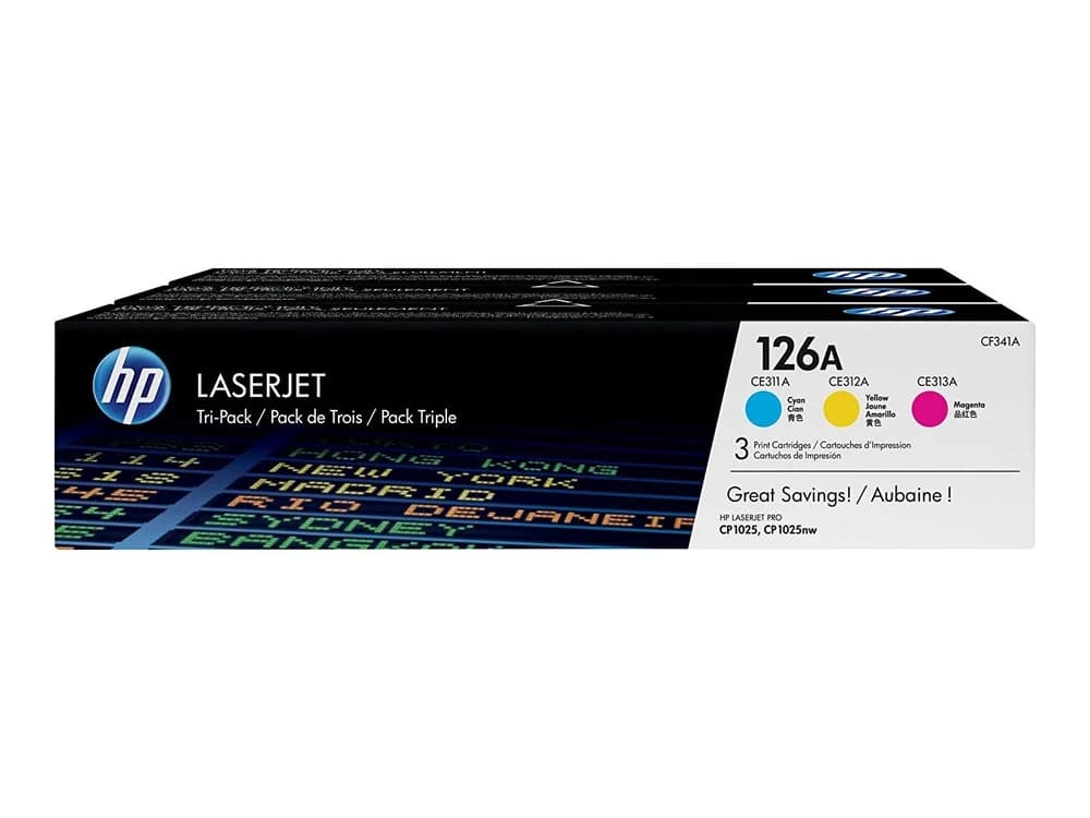 Cartridge HP 126A набор ( желтый, голубой, пурпурный) для LJ СР1025 (1000 стр)