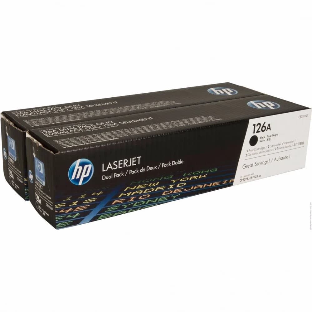 HP 126A Black Dual Pk LJ Toner Cartridge