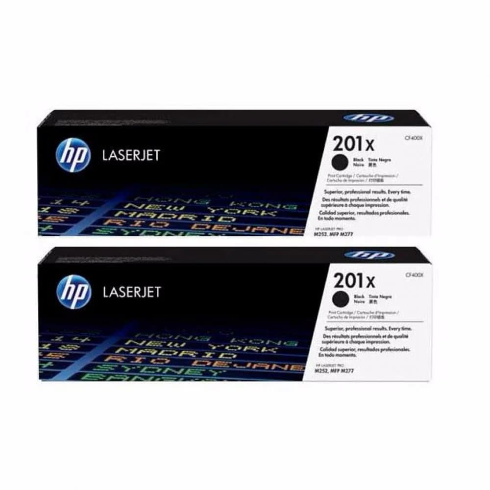 HP 201X 2-pack High Yield Black Original LaserJet Toner Cartridges (CF400XD)