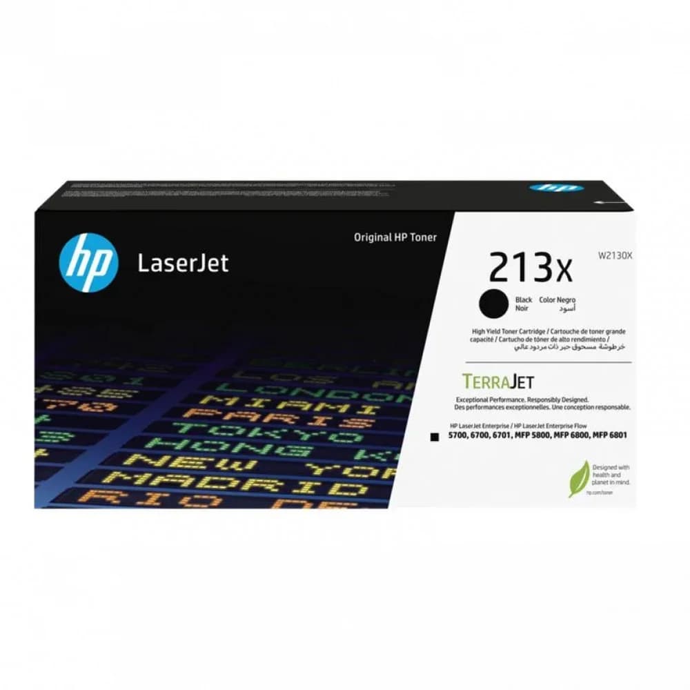 HP W2130X 213X Blk Original LaserJet Toner Crtg for Color LaserJet Ent 5700/5800/6700/6800, up to 9000 pages