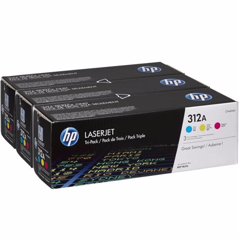 HP 312A CYM Tri-Pack LJ Toner Cartridge