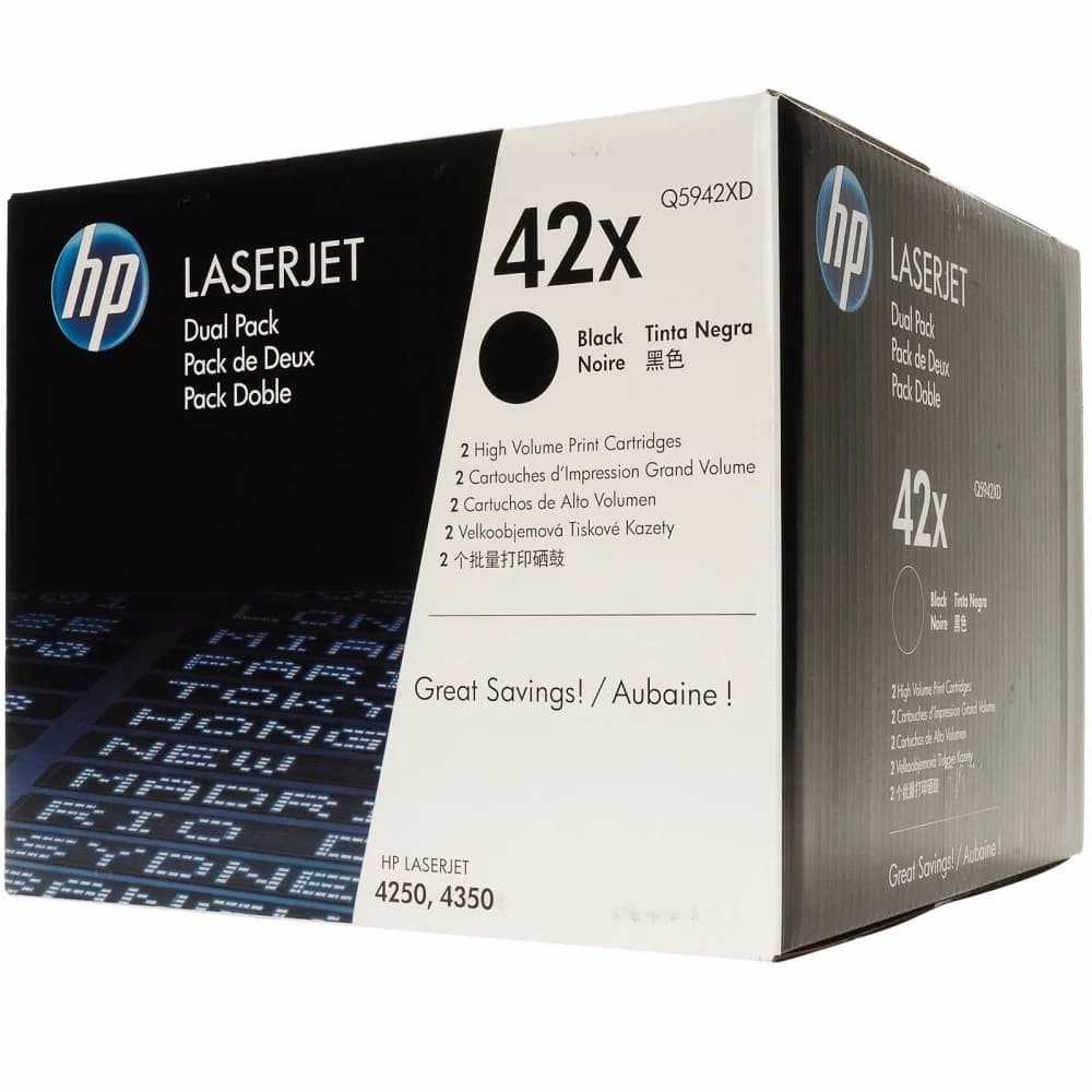 HP LaserJet Q5942X Dual Pack Black Print Cartridge
